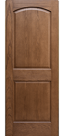 Oak 2 Panel Arch Raised in English Chestnut
