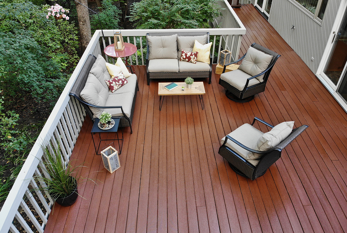 Rustic Redwood With Furniture