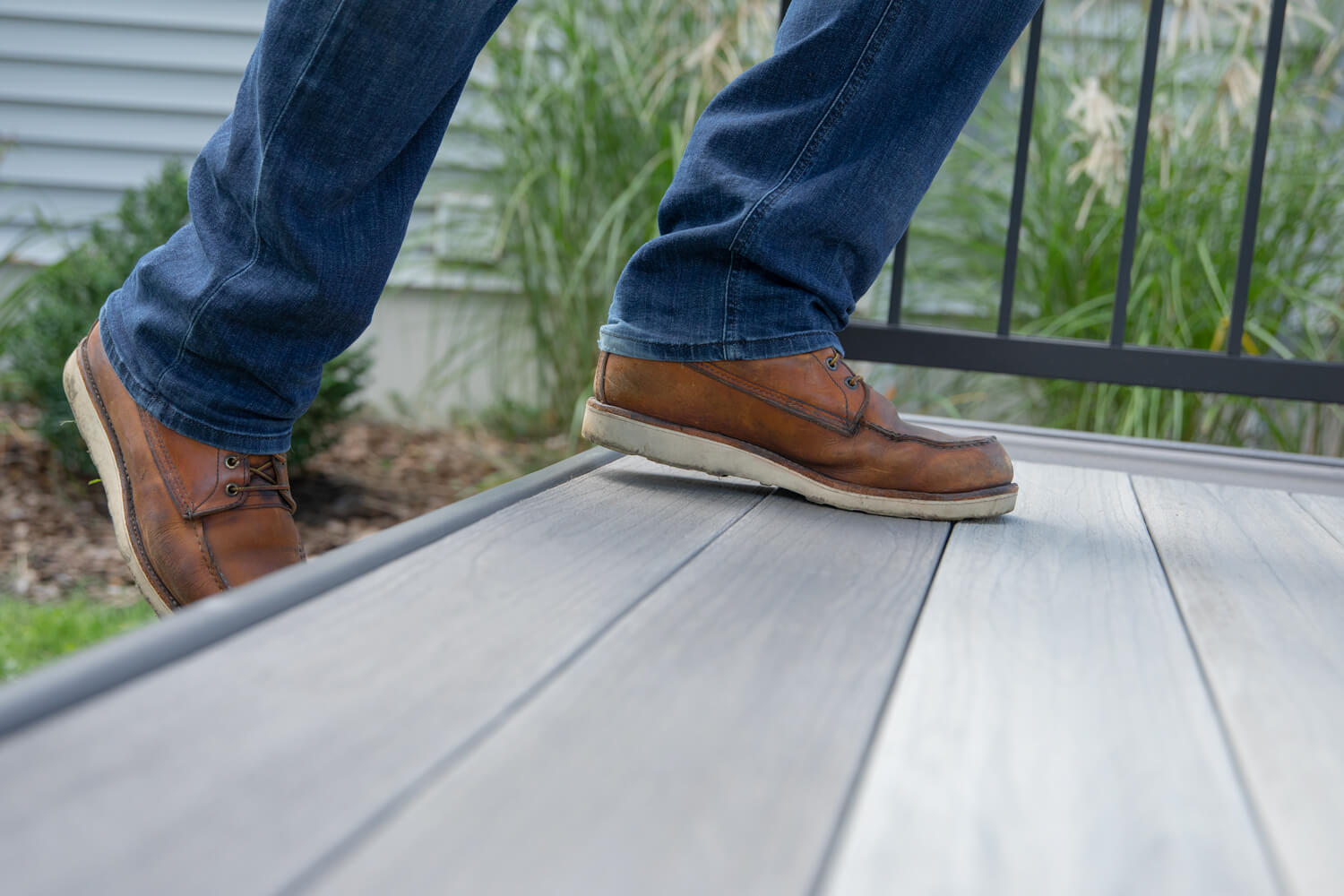 Walking on Inspire Fieldstone Deck